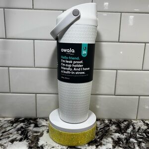OWALA GOLF FAIRWAYS Freesip Leak-Proof Water Bottle with Straw NWT